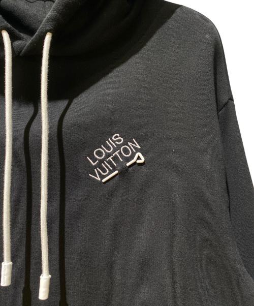 LOUIS VUITTON（ルイ ヴィトン）LOUIS VUITTON (ルイ ヴィトン) ロゴ刺繍パーカー ブラック サイズ:Mの古着・服飾アイテム