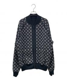 LOUIS VUITTON（ルイ ヴィトン）の古着「Reversible Monogram Track-Top Jacket/リバーシブルモノグラムブルゾン」｜ブラック