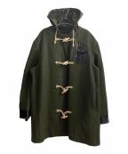 Maison Margielaメゾンマルジェラ）の古着「レザーポケットダッフルコート」｜グリーン