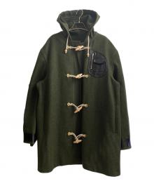 Maison Margiela（メゾンマルジェラ）の古着「レザーポケットダッフルコート」｜グリーン