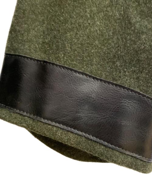 Maison Margiela（メゾンマルジェラ）Maison Margiela (メゾンマルジェラ) レザーポケットダッフルコート グリーン サイズ:48の古着・服飾アイテム