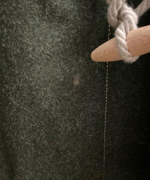 Maison Margiela（メゾンマルジェラ）Maison Margiela (メゾンマルジェラ) レザーポケットダッフルコート グリーン サイズ:48の古着・服飾アイテム