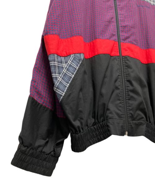 BALENCIAGA（バレンシアガ）BALENCIAGA (バレンシアガ) 18AW チェック切替ポプリンジップアップジャケット/トラックジャケット マルチカラー サイズ:46の古着・服飾アイテム
