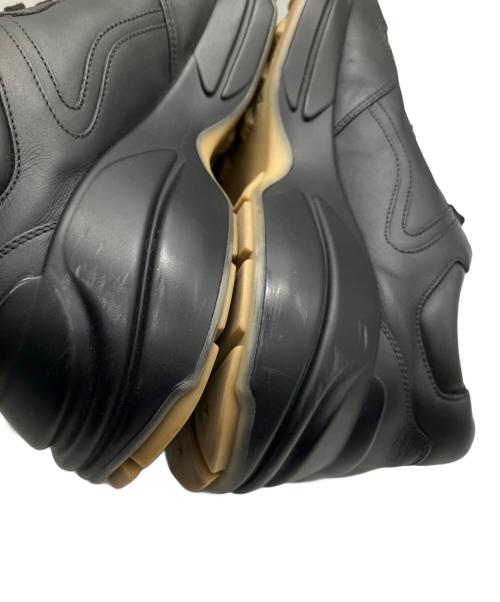 GUCCI（グッチ）GUCCI (グッチ) RHYTON/ライトンレザースニーカー ブラック サイズ:7　1/2の古着・服飾アイテム