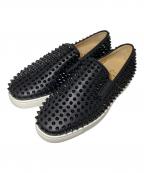 Christian Louboutinクリスチャン・ルブタン）の古着「スタッズスリッポン」｜ブラック