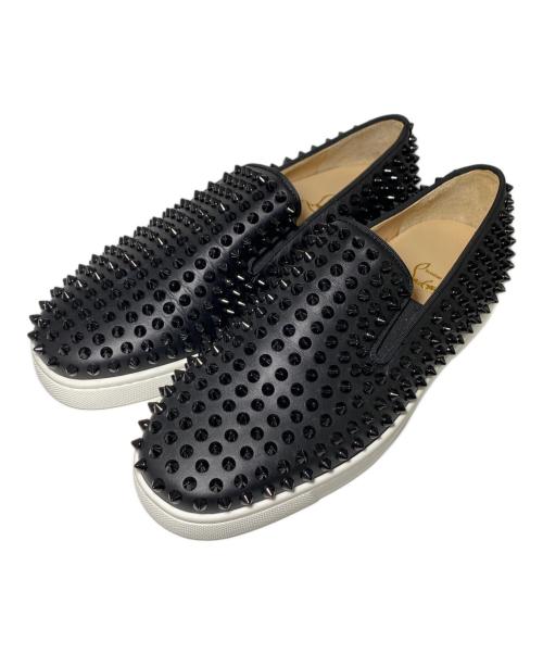 Christian Louboutin（クリスチャン・ルブタン）Christian Louboutin (クリスチャン・ルブタン) スタッズスリッポン ブラック サイズ:40の古着・服飾アイテム
