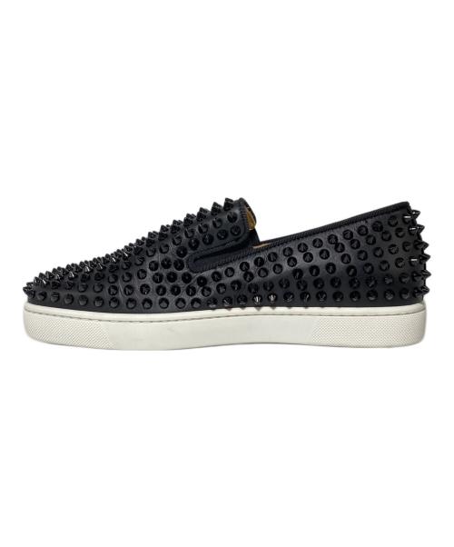 Christian Louboutin（クリスチャン・ルブタン）Christian Louboutin (クリスチャン・ルブタン) スタッズスリッポン ブラック サイズ:40の古着・服飾アイテム