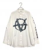 VETEMENTSヴェトモン）の古着「ダブルアナーキーシャツ」｜ホワイト