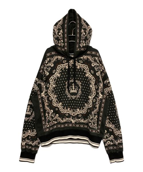 DOLCE & GABBANA（ドルチェ＆ガッバーナ）DOLCE & GABBANA (ドルチェ＆ガッバーナ) ペイズリーパーカー ブラック サイズ:Lの古着・服飾アイテム