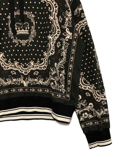 DOLCE & GABBANA（ドルチェ＆ガッバーナ）DOLCE & GABBANA (ドルチェ＆ガッバーナ) ペイズリーパーカー ブラック サイズ:Lの古着・服飾アイテム