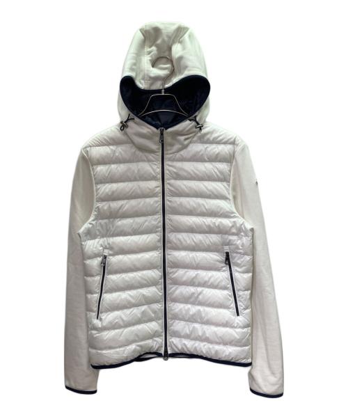 MONCLER（モンクレール）MONCLER (モンクレール) スウェット切替ダウンジャケット ホワイト サイズ:Ｍの古着・服飾アイテム