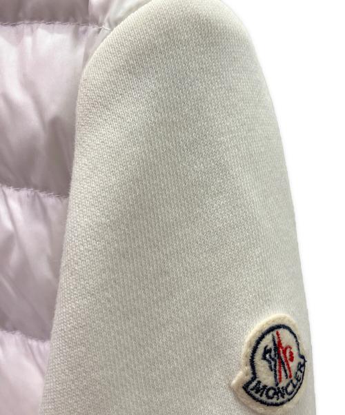 MONCLER（モンクレール）MONCLER (モンクレール) スウェット切替ダウンジャケット ホワイト サイズ:Ｍの古着・服飾アイテム