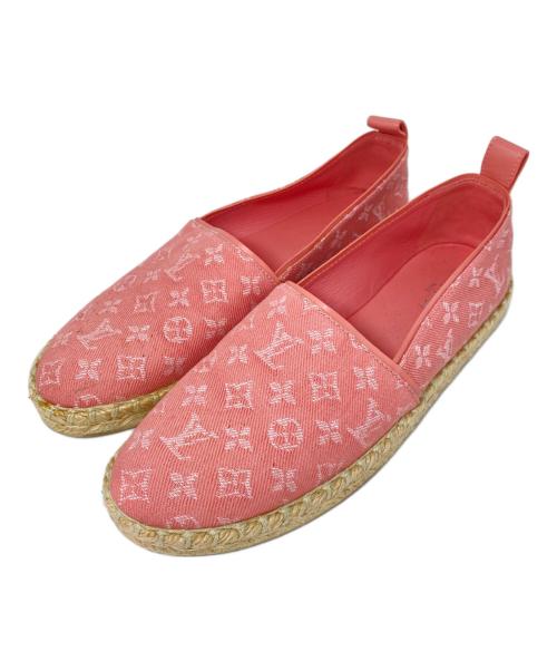 LOUIS VUITTON（ルイ ヴィトン）LOUIS VUITTON (ルイ ヴィトン) モノグラムデニムエスパドリーユ ピンク サイズ:36 1/2の古着・服飾アイテム