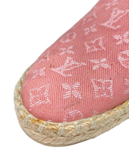 LOUIS VUITTON（ルイ ヴィトン）LOUIS VUITTON (ルイ ヴィトン) モノグラムデニムエスパドリーユ ピンク サイズ:36 1/2の古着・服飾アイテム