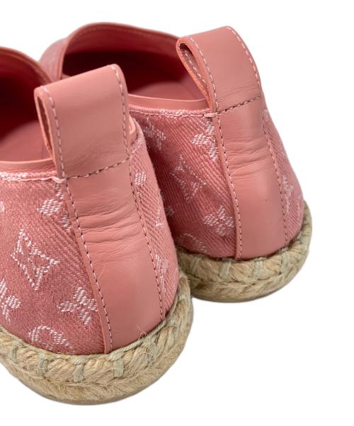 LOUIS VUITTON（ルイ ヴィトン）LOUIS VUITTON (ルイ ヴィトン) モノグラムデニムエスパドリーユ ピンク サイズ:36 1/2の古着・服飾アイテム