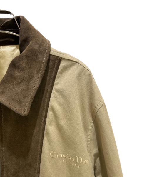 Dior（ディオール）Dior (ディオール) スウェード切替ブルゾン ベージュ サイズ:48の古着・服飾アイテム