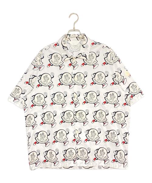 MONCLER（モンクレール）MONCLER (モンクレール) プリントシャツ ホワイト サイズ:Sの古着・服飾アイテム