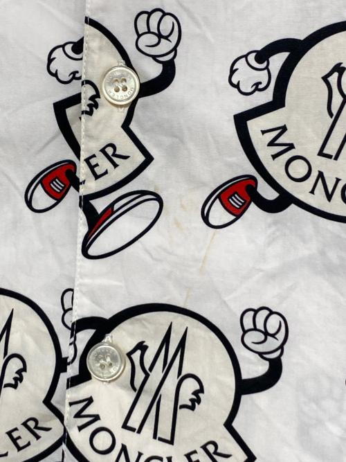MONCLER（モンクレール）MONCLER (モンクレール) プリントシャツ ホワイト サイズ:Sの古着・服飾アイテム