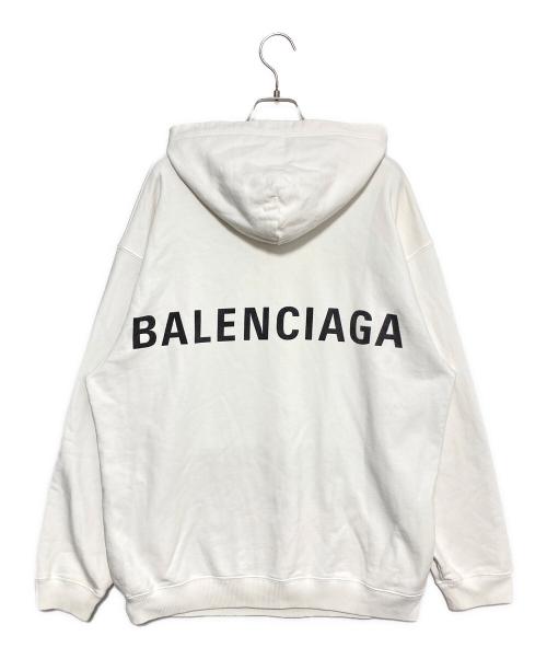 BALENCIAGA（バレンシアガ）BALENCIAGA (バレンシアガ) ロゴパーカー ホワイト サイズ:XSの古着・服飾アイテム