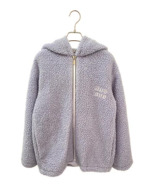 MIU MIU（ミュウミュウ）MIU MIU (ミュウミュウ) ボアパーカー スカイブルー サイズ:40の古着・服飾アイテム