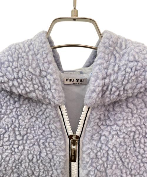 MIU MIU（ミュウミュウ）MIU MIU (ミュウミュウ) ボアパーカー スカイブルー サイズ:40の古着・服飾アイテム