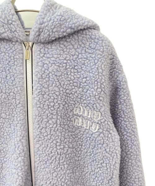 MIU MIU（ミュウミュウ）MIU MIU (ミュウミュウ) ボアパーカー スカイブルー サイズ:40の古着・服飾アイテム