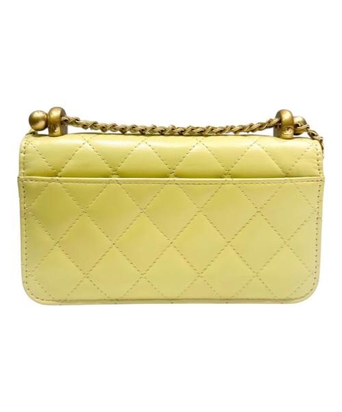 CHANEL（シャネル）CHANEL (シャネル) マトラッセチェーンウォレット ライムイエロー サイズ:-の古着・服飾アイテム
