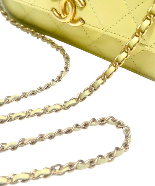 CHANEL（シャネル）CHANEL (シャネル) マトラッセチェーンウォレット ライムイエロー サイズ:-の古着・服飾アイテム