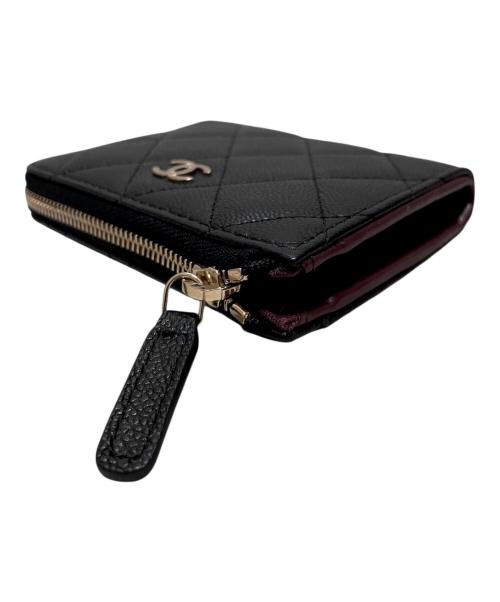 CHANEL（シャネル）CHANEL (シャネル) マトラッセ ジップスモールウォレット ブラック サイズ:-の古着・服飾アイテム