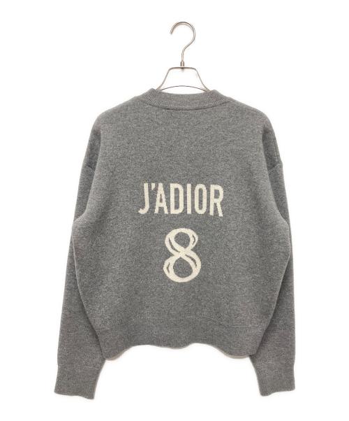 Christian Dior（クリスチャン ディオール）Christian Dior (クリスチャン ディオール) J'Adior 8 Boxy Sweater/J'ADIORカシミヤ混ニット グレー サイズ:40の古着・服飾アイテム