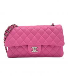 CHANEL（シャネル）の古着「マトラッセ25　Wフラップチェーンショルダーバッグ」｜ピンク