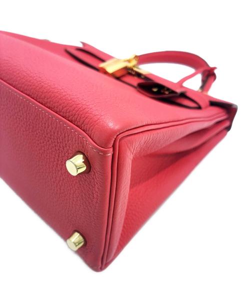 HERMES（エルメス）HERMES (エルメス) ケリー25/内縫い/ゴールド金具/ルージュビヴォワンヌ/トゴ/C刻印:2018年製 ルージュビヴォワンヌ サイズ:25の古着・服飾アイテム
