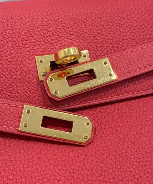 HERMES（エルメス）HERMES (エルメス) ケリー25/内縫い/ゴールド金具/ルージュビヴォワンヌ/トゴ/C刻印:2018年製 ルージュビヴォワンヌ サイズ:25の古着・服飾アイテム