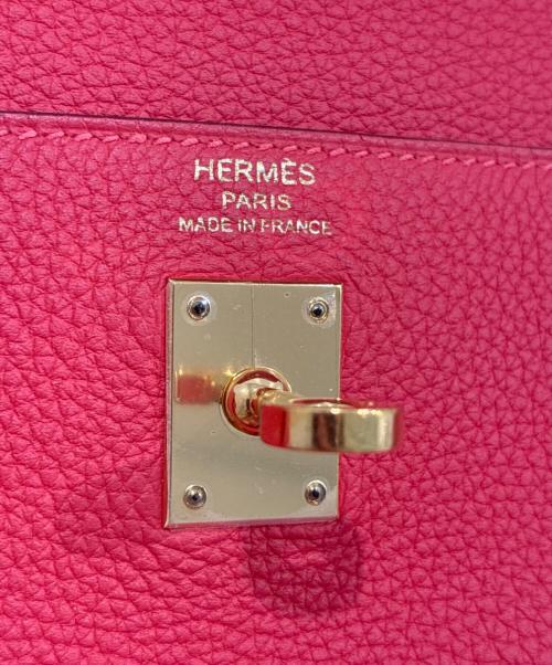 HERMES（エルメス）HERMES (エルメス) ケリー25/内縫い/ゴールド金具/ルージュビヴォワンヌ/トゴ/C刻印:2018年製 ルージュビヴォワンヌ サイズ:25の古着・服飾アイテム