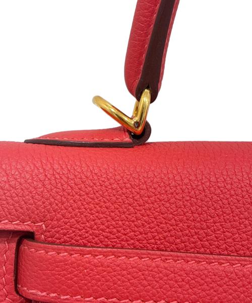 HERMES（エルメス）HERMES (エルメス) ケリー25/内縫い/ゴールド金具/ルージュビヴォワンヌ/トゴ/C刻印:2018年製 ルージュビヴォワンヌ サイズ:25の古着・服飾アイテム