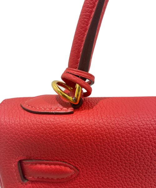 HERMES（エルメス）HERMES (エルメス) ケリー25/内縫い/ゴールド金具/ルージュビヴォワンヌ/トゴ/C刻印:2018年製 ルージュビヴォワンヌ サイズ:25の古着・服飾アイテム