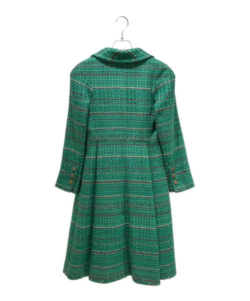 CHANEL（シャネル）CHANEL (シャネル) ターンロックツイードコート グリーン サイズ:34の古着・服飾アイテム