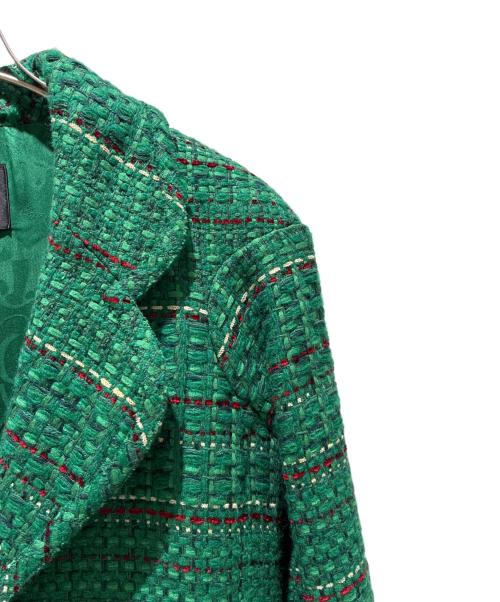CHANEL（シャネル）CHANEL (シャネル) ターンロックツイードコート グリーン サイズ:34の古着・服飾アイテム