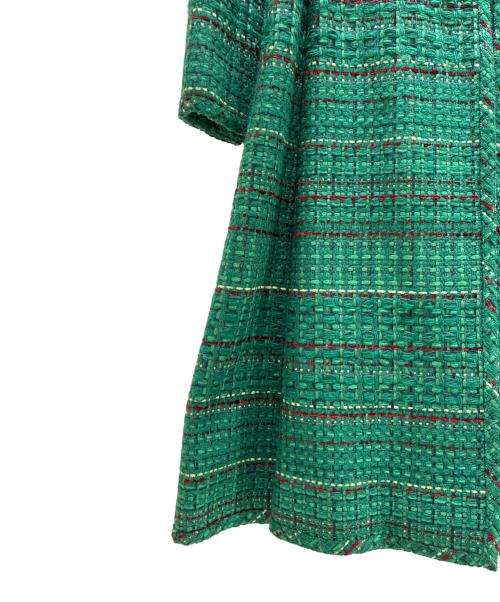 CHANEL（シャネル）CHANEL (シャネル) ターンロックツイードコート グリーン サイズ:34の古着・服飾アイテム
