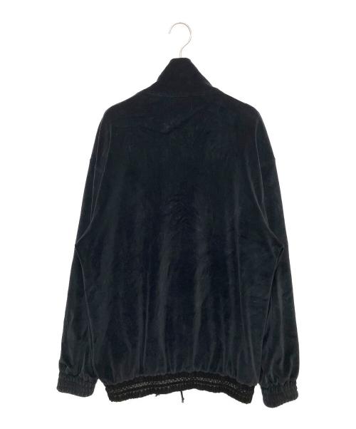 GUCCI（グッチ）GUCCI (グッチ) オーバーサイズ シェニール刺繍トラックジャケット ブラック サイズ:Mの古着・服飾アイテム