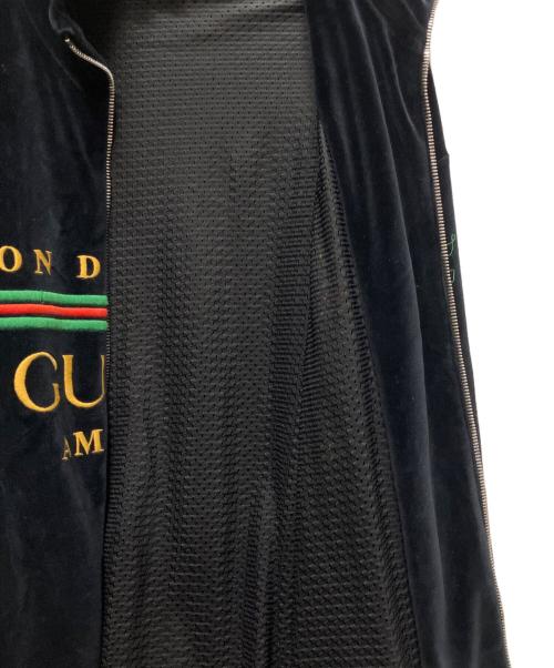 GUCCI（グッチ）GUCCI (グッチ) オーバーサイズ シェニール刺繍トラックジャケット ブラック サイズ:Mの古着・服飾アイテム