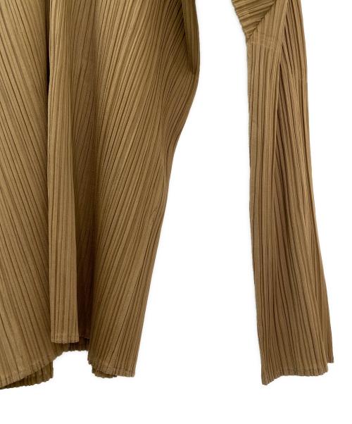 PLEATS PLEASE（プリーツプリーズ）PLEATS PLEASE (プリーツプリーズ) プリーツプルオーバーシャツ ブラウン サイズ:3の古着・服飾アイテム