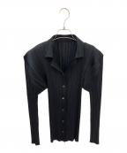 PLEATS PLEASEプリーツプリーズ）の古着「プリーツシャツ」｜ブラック