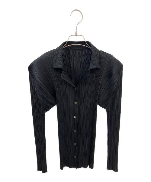 PLEATS PLEASE（プリーツプリーズ）PLEATS PLEASE (プリーツプリーズ) プリーツシャツ ブラック サイズ:3の古着・服飾アイテム
