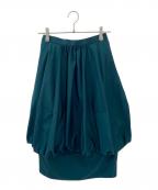 ENFOLDエンフォルド）の古着「LAYERED BALLOON SKIRT」｜グリーン