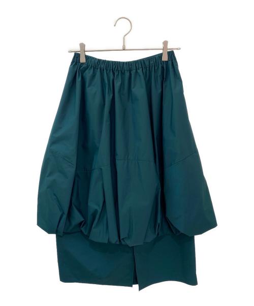 ENFOLD（エンフォルド）ENFOLD (エンフォルド) LAYERED BALLOON SKIRT グリーン サイズ:38の古着・服飾アイテム