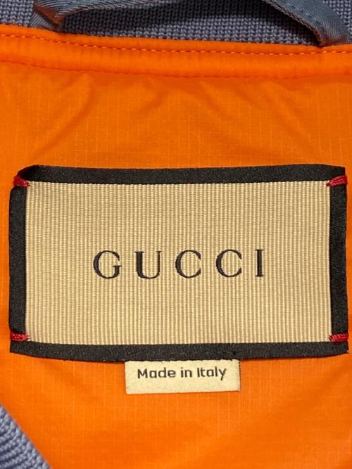 GUCCI（グッチ）GUCCI (グッチ) バックロゴボンバージャケット スカイブルー サイズ:50の古着・服飾アイテム