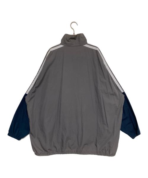 BALENCIAGA（バレンシアガ）BALENCIAGA (バレンシアガ) ロゴトラックジャケット グレー×ネイビー サイズ:40の古着・服飾アイテム