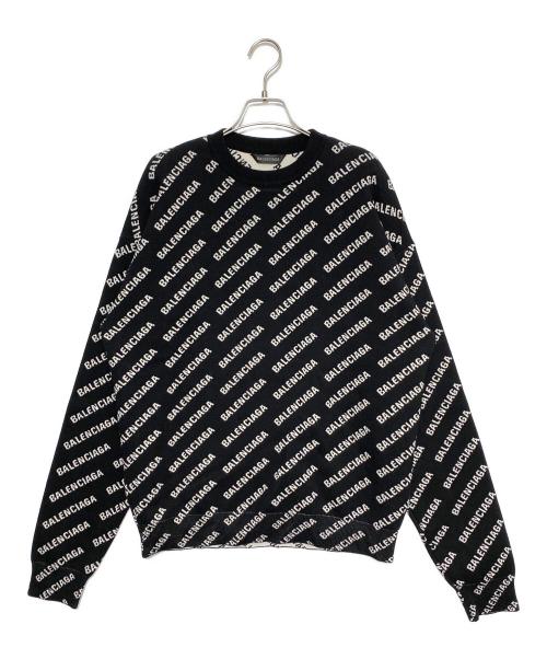 BALENCIAGA（バレンシアガ）BALENCIAGA (バレンシアガ) オールオーバーロゴニット ブラック サイズ:XSの古着・服飾アイテム
