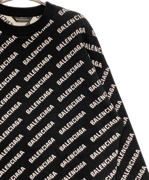 BALENCIAGA（バレンシアガ）BALENCIAGA (バレンシアガ) オールオーバーロゴニット ブラック サイズ:XSの古着・服飾アイテム